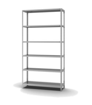 Fachbodenregal Grundregal WR, 2.500×1.300×400 mm, verzinkt