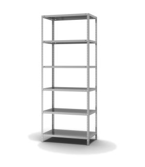 Fachbodenregal Grundregal WR, 2.500×1.000×500 mm, verzinkt