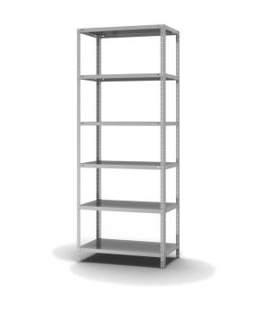 Fachbodenregal Grundregal WR, 2.500×1.000×500 mm, verzinkt