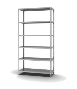 Fachbodenregal Grundregal WR, 2.500×1.300×500 mm, verzinkt