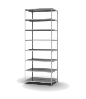 Aktenregal Grundregal WR, 2.550×1.000×600 mm, verzinkt