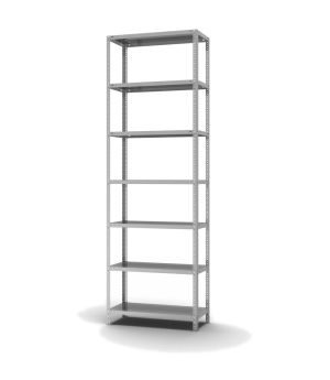 Fachbodenregal Grundregal WR, 3.000×1.000×400 mm, verzinkt