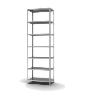 Fachbodenregal Grundregal WR, 3.000×1.000×500 mm, verzinkt