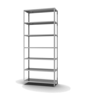 Fachbodenregal Grundregal WR, 3.000×1.300×500 mm, verzinkt