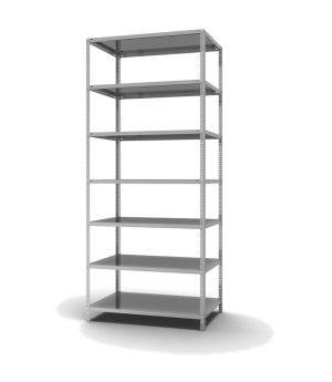 Fachbodenregal Grundregal WR, 3.000×1.300×800 mm, verzinkt
