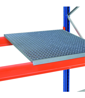 Gitterrostebene Palettenregal aufgelegt 2.700 mm Feuerverzinkt für 800 mm Regaltiefe
