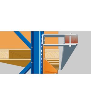 Set-Durchschubsicherung 3.300 mm Länge, 105 mm Überstand für NEDCON Palettenregal