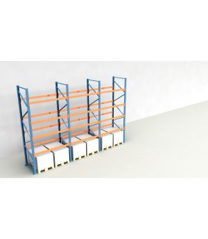 Schwerlastregal Palettenregal NEDCON 2.500x5875x1.100 mm (HxBxT), Einfachregal, 5 Lagerebenen, 3.000 kg Fachlast, Keine Böden