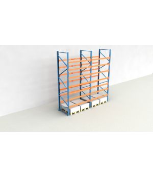 Schwerlastregal Palettenregal NEDCON 2.500x3950x1.100 mm (HxBxT), Einfachregal, 8 Lagerebenen, 3.000 kg Fachlast, Keine Böden