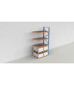 Schwerlastregal Palettenregal NEDCON 2.500x1.825x1.100 mm (HxBxT), Anbauregal, 5 Lagerebenen, 3.000 kg Fachlast, mit Gitterböden