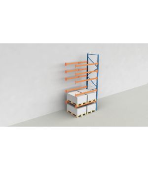 Schwerlastregal Palettenregal NEDCON 2.500x1.825x1.100 mm (HxBxT), Anbauregal, 6 Lagerebenen, 3.000 kg Fachlast, Keine Böden