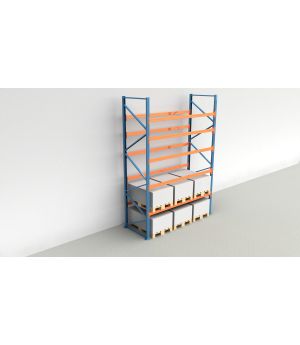 Schwerlastregal Palettenregal NEDCON 2.500x2.700x1.100 mm (HxBxT), Grundregal, 6 Lagerebenen, 3.000 kg Fachlast, Keine Böden