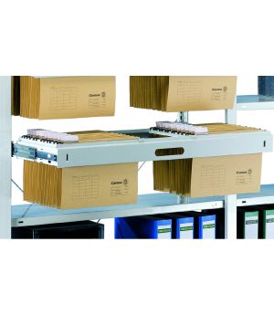 Hängeregister-Auszug für Stecksystem, 1000x300 mm, RAL 7035 lichtgrau