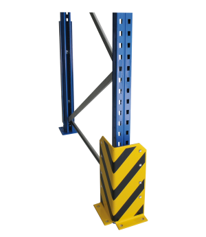 Rammschutzecke L-Form, 400 mm mit 4 Schraubankern, gelb/schwarz