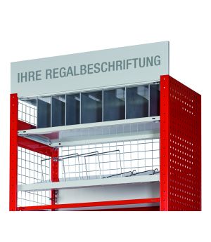 Regalblende Stecksystem RAL 7035 1000x200 mm vollsteckbar von SCHULTE Lagertechnik
