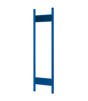 T-Profil Ständerrahmen MULTIplus unmontiert, 2 Tiefenriegel, 1800x300 mm, RAL 5010 enzianblau