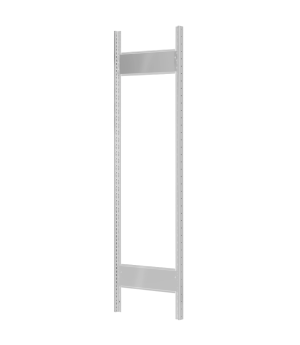 T-Profil Ständerrahmen MULTIplus unmontiert, 2 Tiefenriegel, 1800x300 mm, RAL 7035 lichtgrau