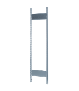 T-Profil Ständerrahmen MULTIplus, unmontiert, 2 Tiefenriegel, 2000x400 mm, verzinkt