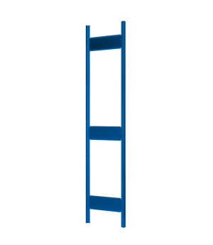 T-Profil Ständerrahmen MULTIplus unmontiert, 3 Tiefenriegel, 2500x300 mm, RAL 5010 enzianblau