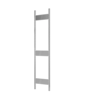 T-Profil Ständerrahmen MULTIplus unmontiert, 3 Tiefenriegel, 2500x300 mm, RAL 7035 lichtgrau