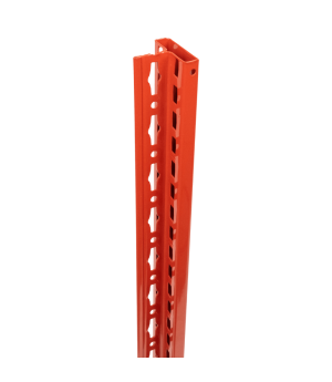T-Profil Ständer Typ MULTIplus 2000 mm RAL 3000 feuerrot, Front gelocht