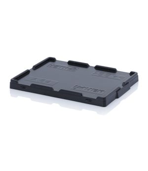 Stülpdeckel für Eurobehälter A 64 in verkehrsschwarz (RAL 9017)
