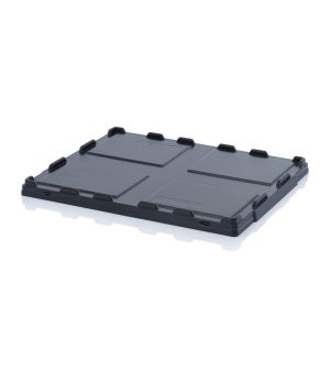 Stülpdeckel für Eurobehälter A 86 in verkehrsschwarz (RAL 9017)