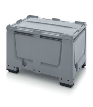 Big Box mit Scharnierdeckel BBG 1208 SA in silbergrau (RAL 7001)