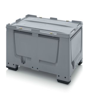 Big Box mit Verschließsystem SC BBG 1208 SC in silbergrau (RAL 7001), 1200 × 800 mm