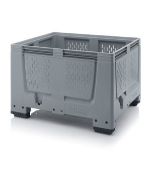 Big Box mit Lüftungsschlitzen BBO 1210 in silbergrau (RAL 7001), 1200 × 1000 mm