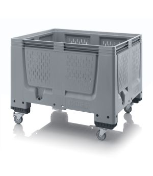 Big Box mit Lüftungsschlitzen BBO 1210R in silbergrau (RAL 7001), 1200 × 1000 mm