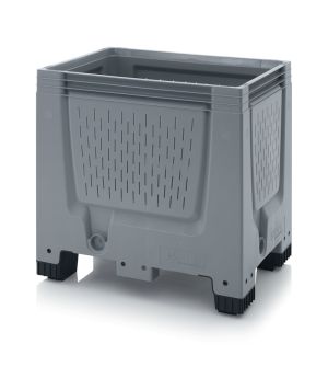 Big Box mit Lüftungsschlitzen BBO 86 in silbergrau (RAL 7001), 800 × 600 mm