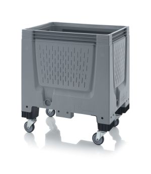 Big Box mit Lüftungsschlitzen BBO 86R in silbergrau (RAL 7001), 800 × 600 mm
