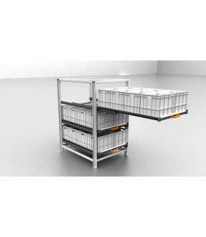 Schubladen Auszugregal mit 70% Auszug und 200 kg Tragkraft je Schublade