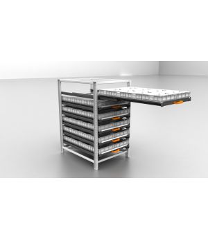 Schubladen Auszugregal mit 100% Auszug und 150 kg Tragkraft je Schublade