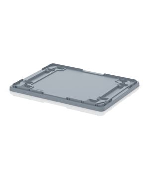 Auflagedeckel für Eurobehälter DE 86 in silbergrau (RAL 7001)