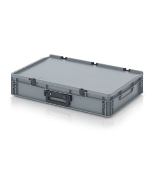 Eurobehälter Koffer 2GL ED 64/12 HG 2GL in silbergrau (RAL 7001), 600 × 400 mm