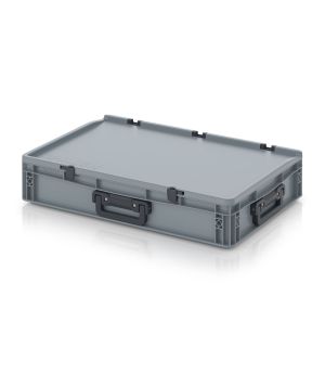 Eurobehälter Koffer 3G ED 64/12 HG 3G in silbergrau (RAL 7001), 600 × 400 mm