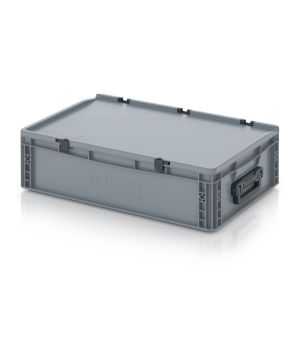 Eurobehälter Koffer 2GS ED 64/17 HG 2G in silbergrau (RAL 7001), 600 × 400 mm