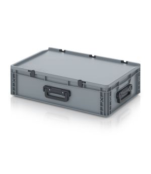 Eurobehälter Koffer 3G ED 64/17 HG 3G in silbergrau (RAL 7001), 600 × 400 mm