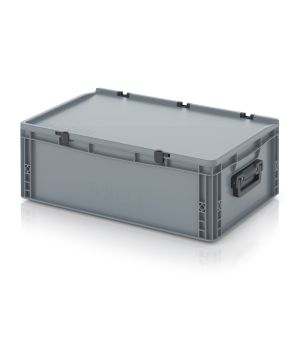 Eurobehälter Koffer 2GS ED 64/22 HG 2G in silbergrau (RAL 7001), 600 × 400 mm