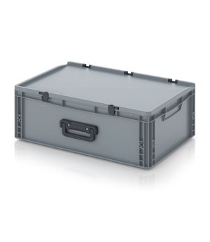 Eurobehälter Koffer 2GL ED 64/22 HG 2GL in silbergrau (RAL 7001), 600 × 400 mm