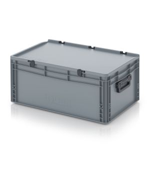 Eurobehälter Koffer 2GS ED 64/27 HG 2G in silbergrau (RAL 7001), 600 × 400 mm