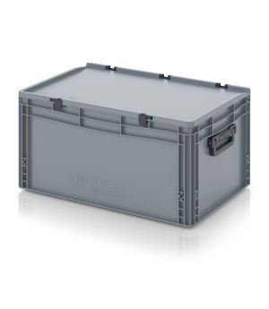 Eurobehälter Koffer 2GS ED 64/32 HG 2G in silbergrau (RAL 7001), 600 × 400 mm