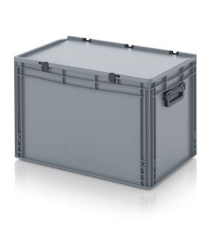 Eurobehälter Koffer 2GS ED 64/42 HG 2G in silbergrau (RAL 7001), 600 × 400 mm