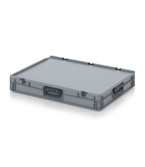 Eurobehälter Koffer 3G ED 86/12 HG 3G in silbergrau (RAL 7001), 800 × 600 mm