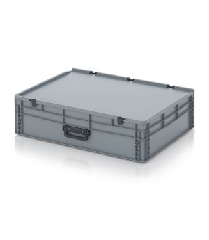 Eurobehälter Koffer 2GL ED 86/22 HG 2GL in silbergrau (RAL 7001), 800 × 600 mm