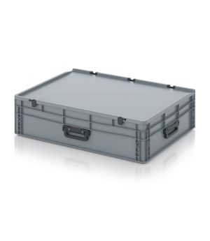 Eurobehälter Koffer 3G ED 86/22 HG 3G in silbergrau (RAL 7001), 800 × 600 mm