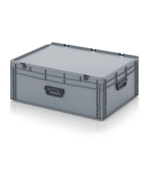 Eurobehälter Koffer 3G ED 86/32 HG 3G in silbergrau (RAL 7001), 800 × 600 mm