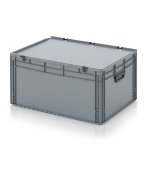 Eurobehälter Koffer 2GS ED 86/42 HG 2G in silbergrau (RAL 7001), 800 × 600 mm